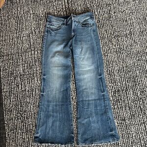 Express Dark Blue Flare Jeans